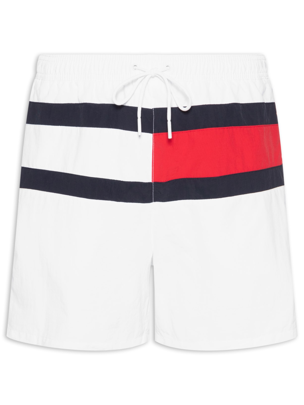 Bermuda Masculina De Praia Com Cordão - Branco