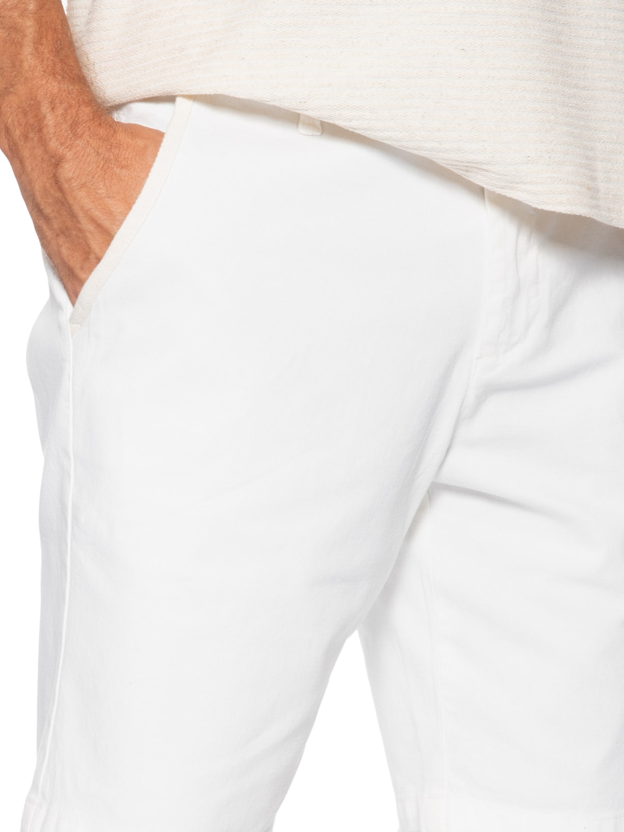 Bermuda Masculina De Sarja Casual Iron Off White Reserva