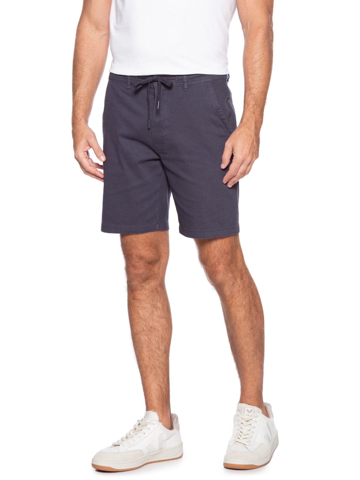 Bermuda Masculina de Sarja Chino Azul  '2 Essential