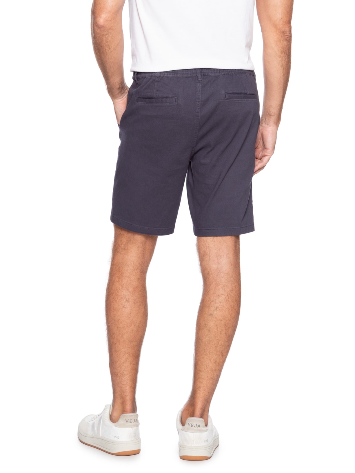 Bermuda Masculina de Sarja Chino Azul  '2 Essential