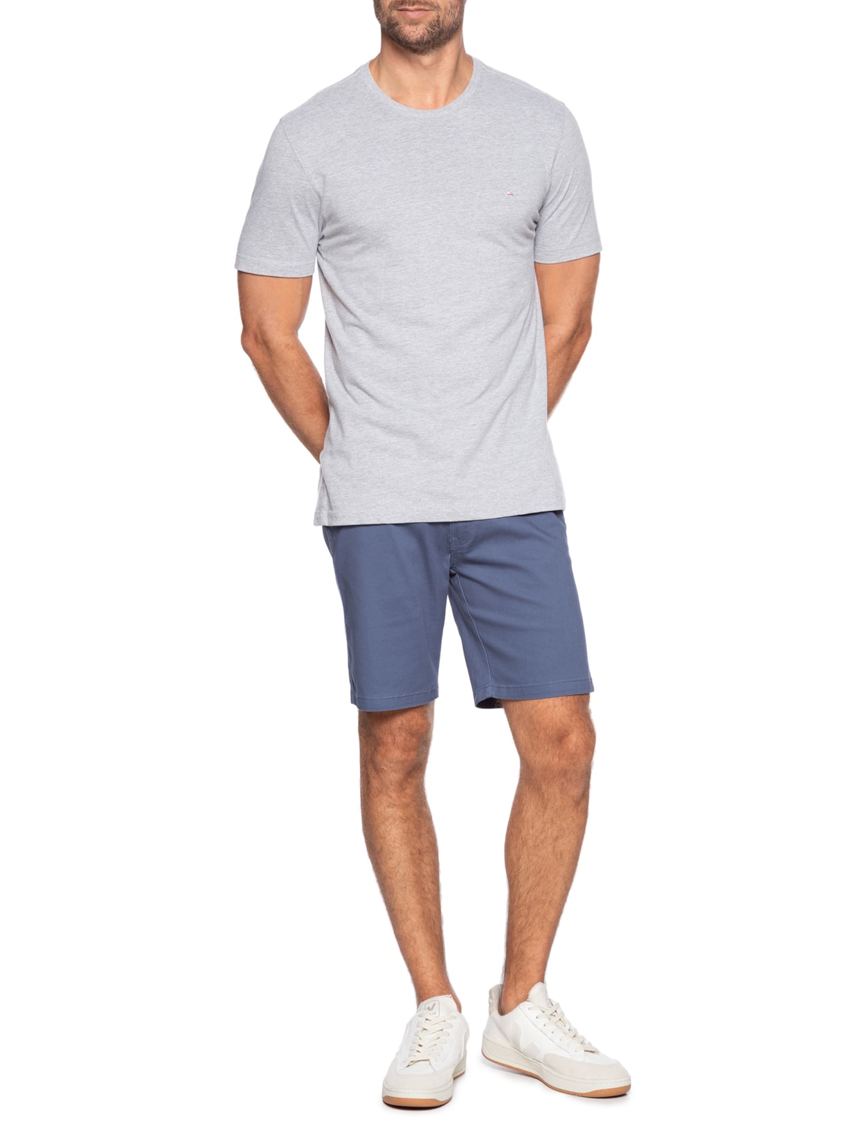 Bermuda Masculina de Sarja Chino Azul '2 Essential