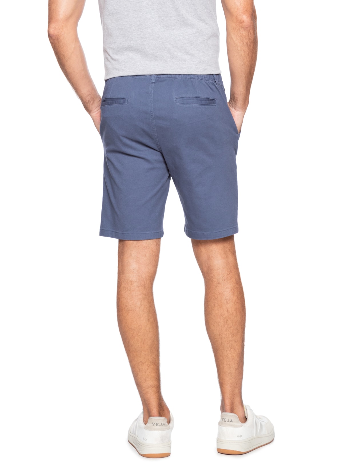Bermuda Masculina de Sarja Chino Azul '2 Essential