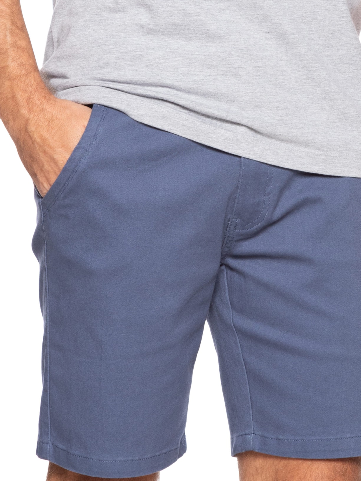 Bermuda Masculina de Sarja Chino Azul '2 Essential