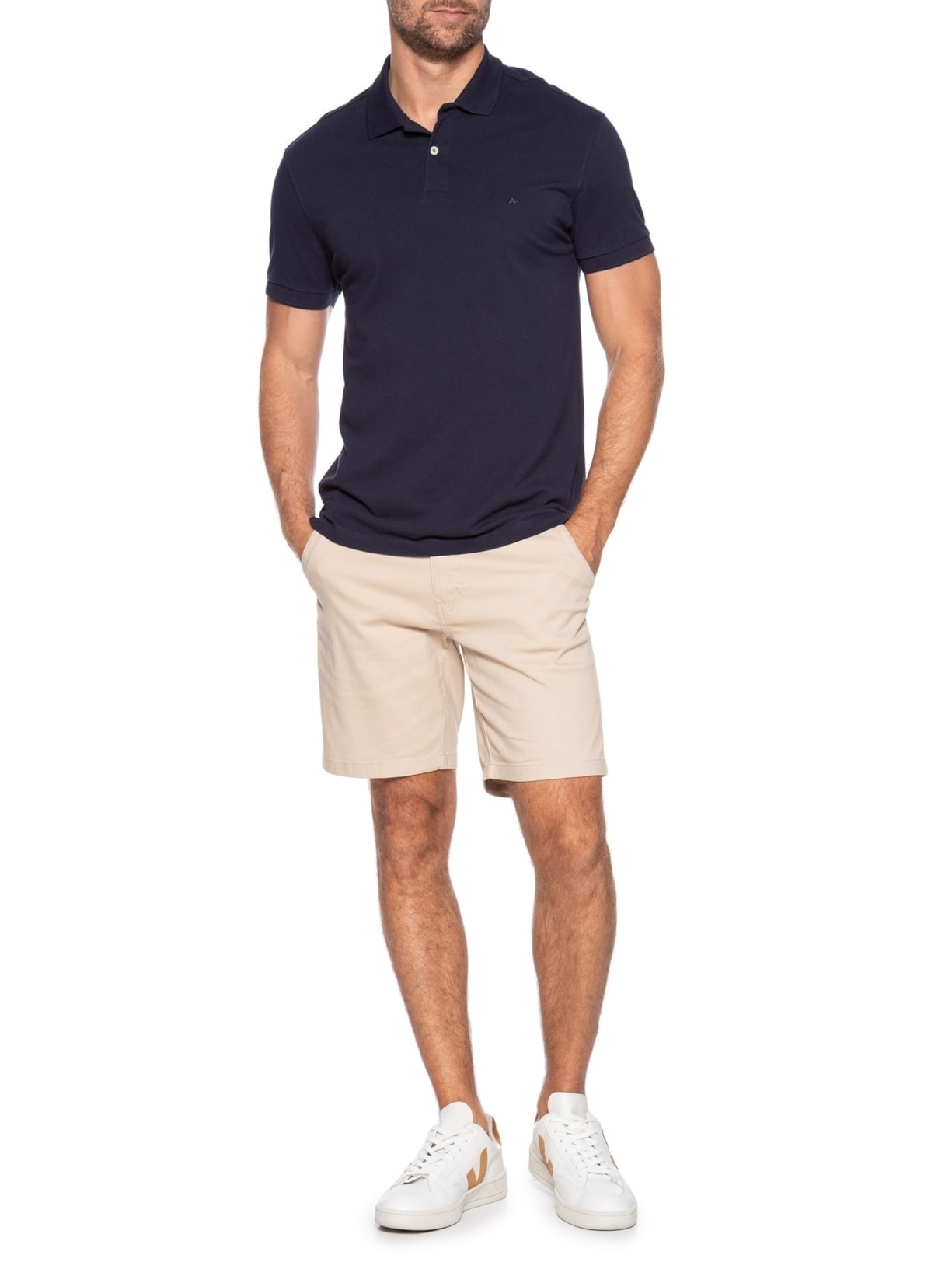 Bermuda Masculina de Sarja Chino Bege   '2 Essential