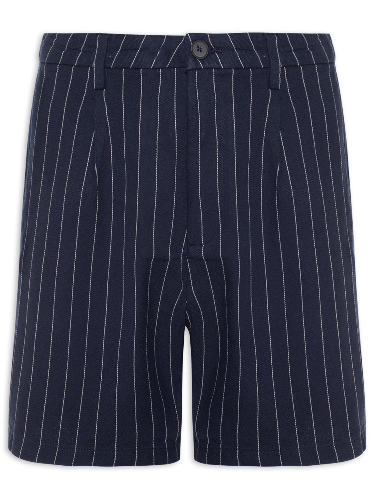 Bermuda Masculina De Sarja Com Fio Tinto Azul Hering