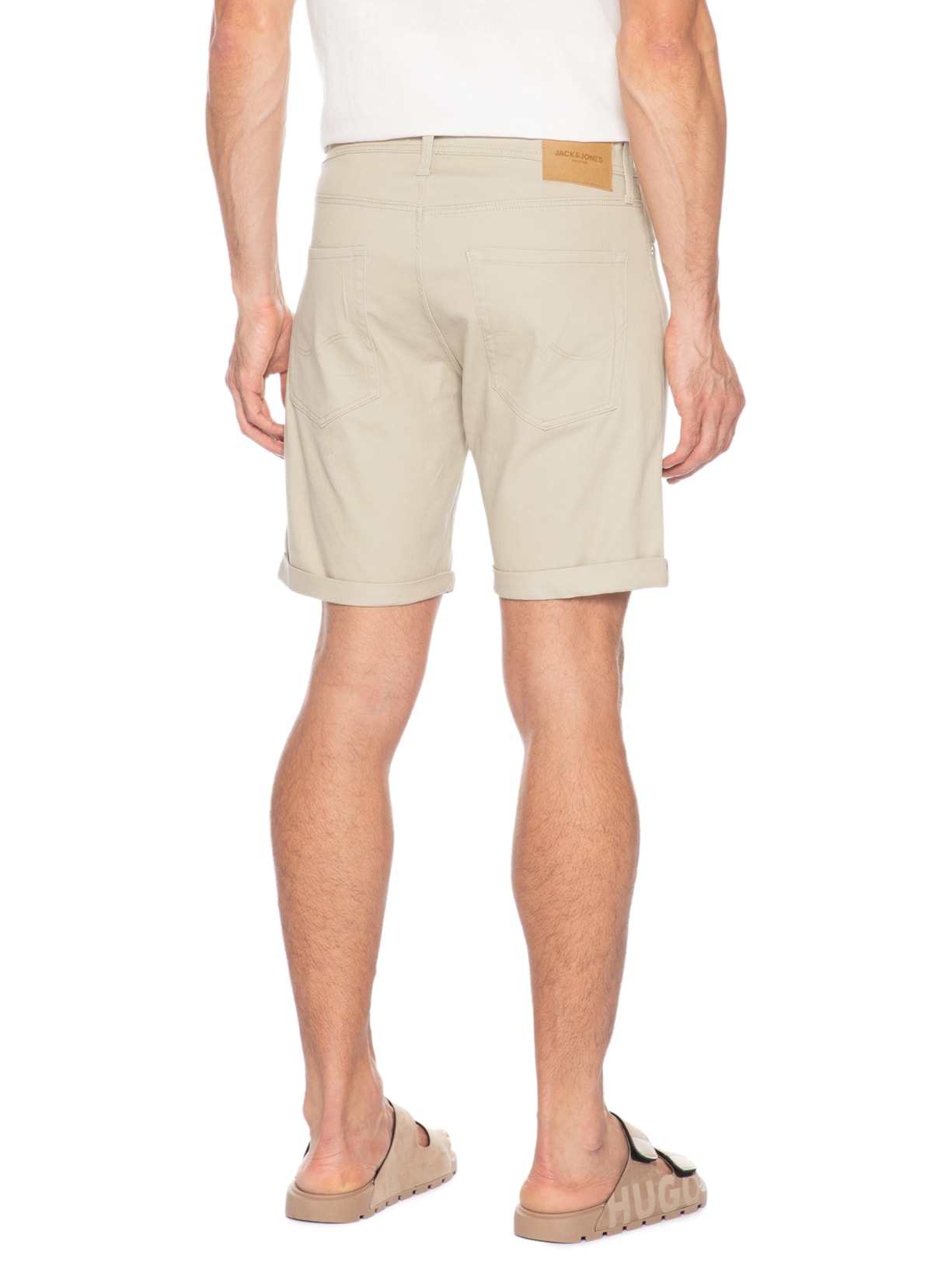 Bermuda Masculina Dylan Regular Fit Bege Jack & Jones