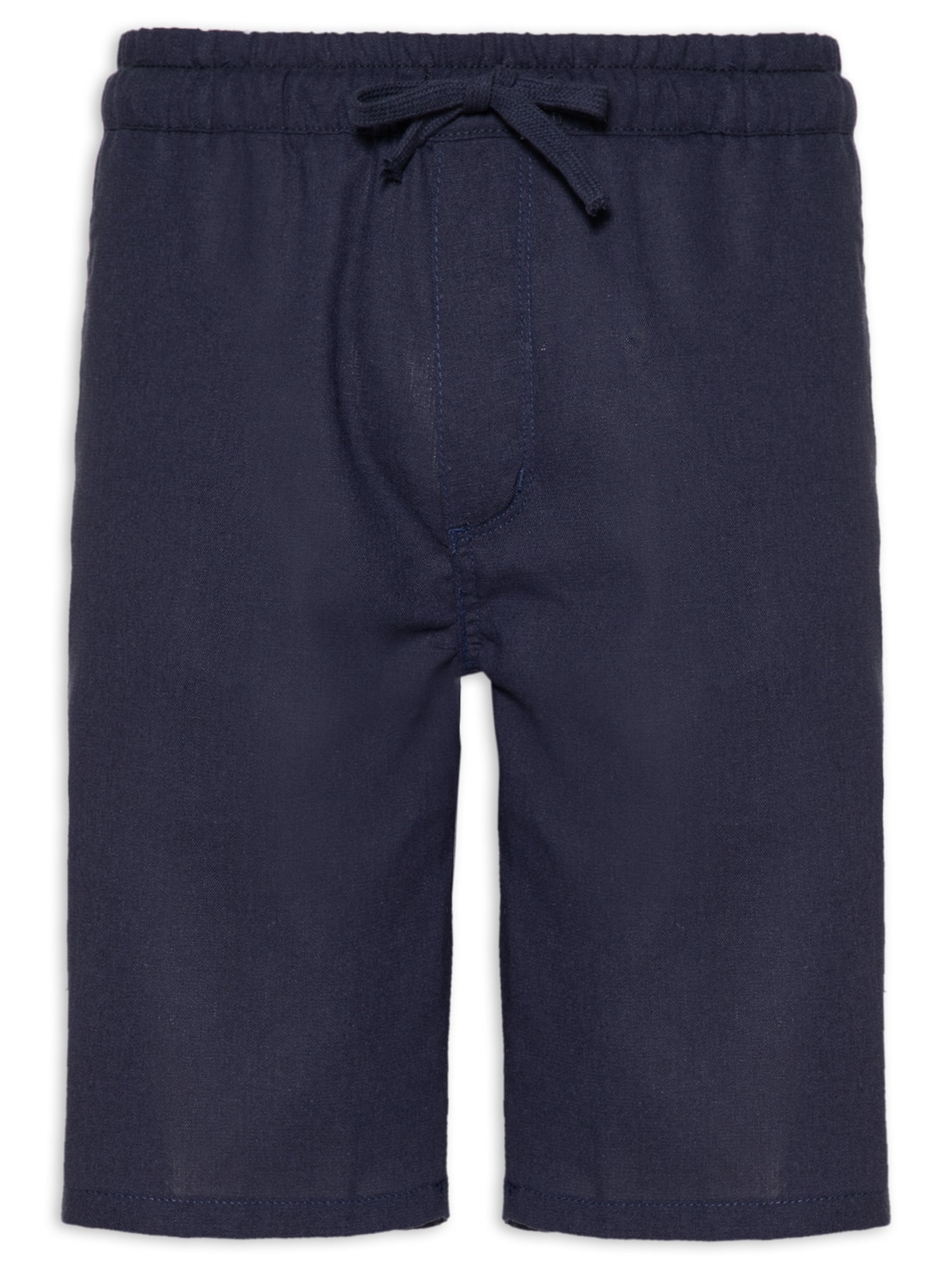 Bermuda Masculina Elastico Linho - Azul