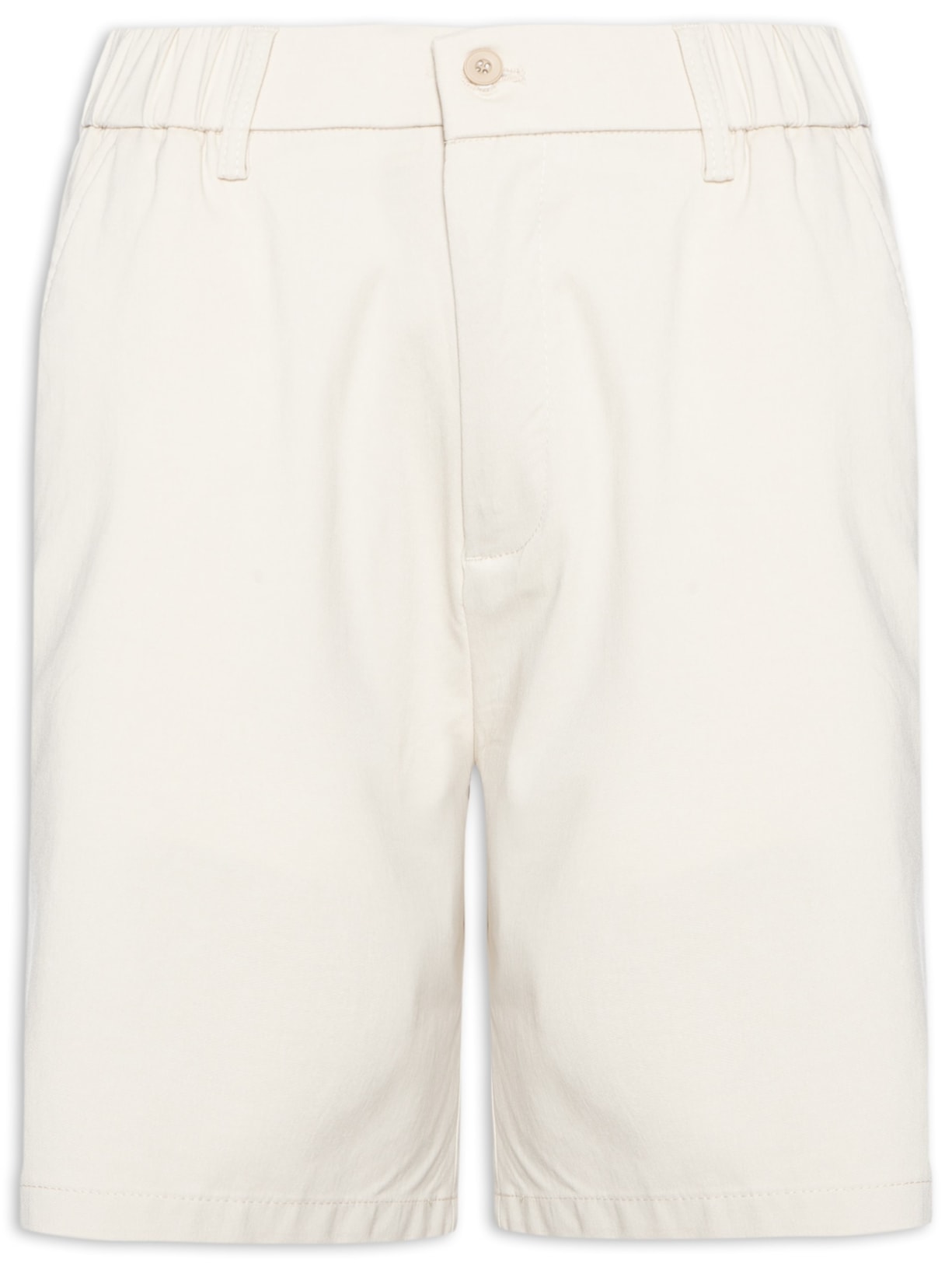 Bermuda Masculina Em Alfaiataria Casual - Bege