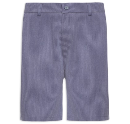Bermuda Masculina Em Alfaiataria Listras - Azul