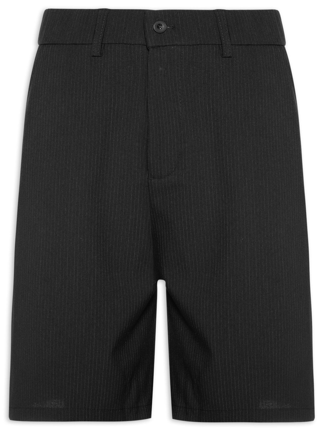 Bermuda Masculina Em Alfaiataria Listras - Preto