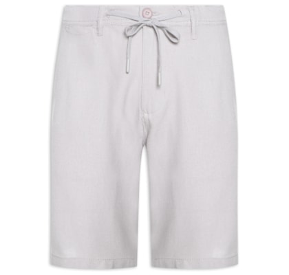 Bermuda Masculina Em Linho - Cinza