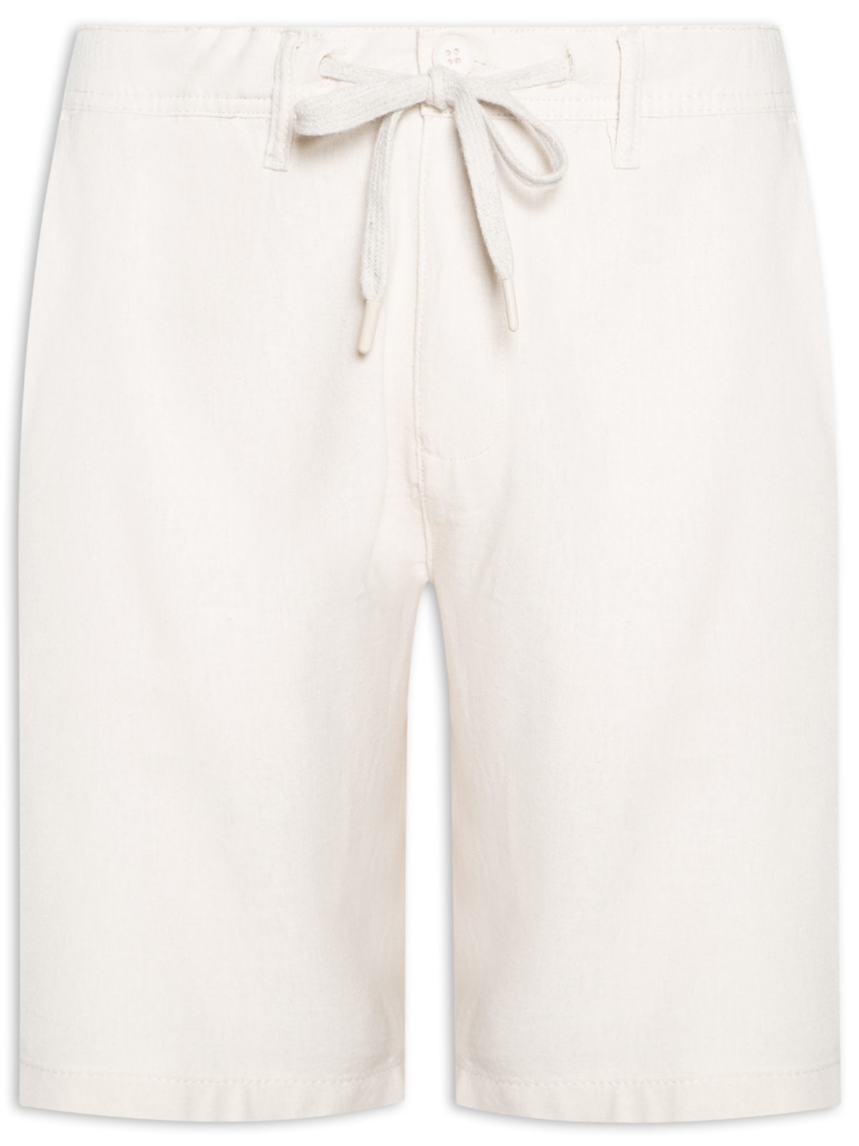 Bermuda Masculina Em Linho - Off White