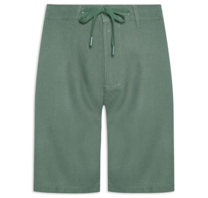 Bermuda Masculina Em Linho - Verde