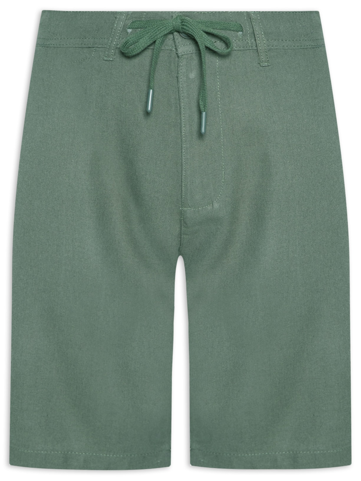 Bermuda Masculina Em Linho - Verde