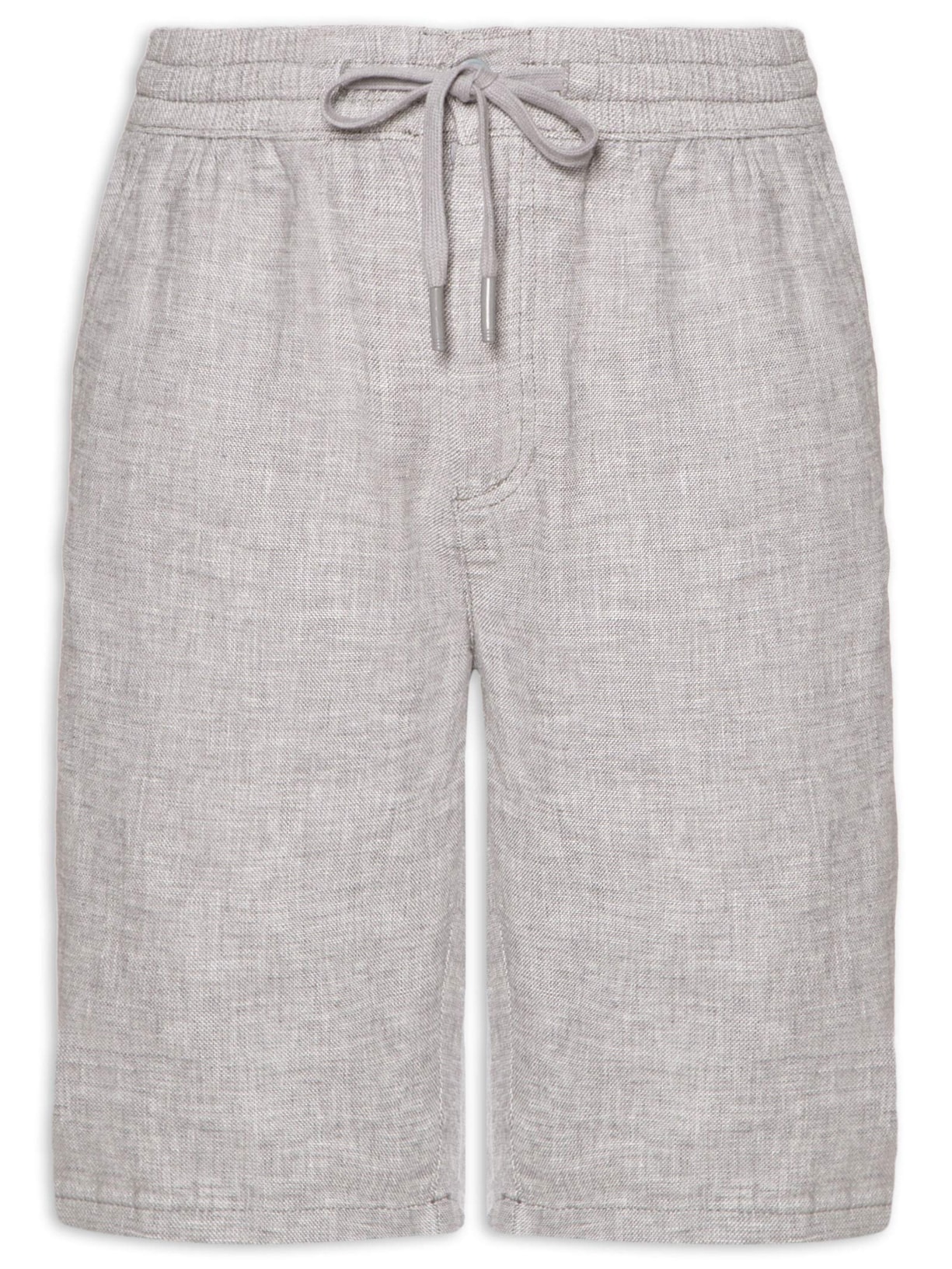 Bermuda Masculina Em Misto Linho - Cinza