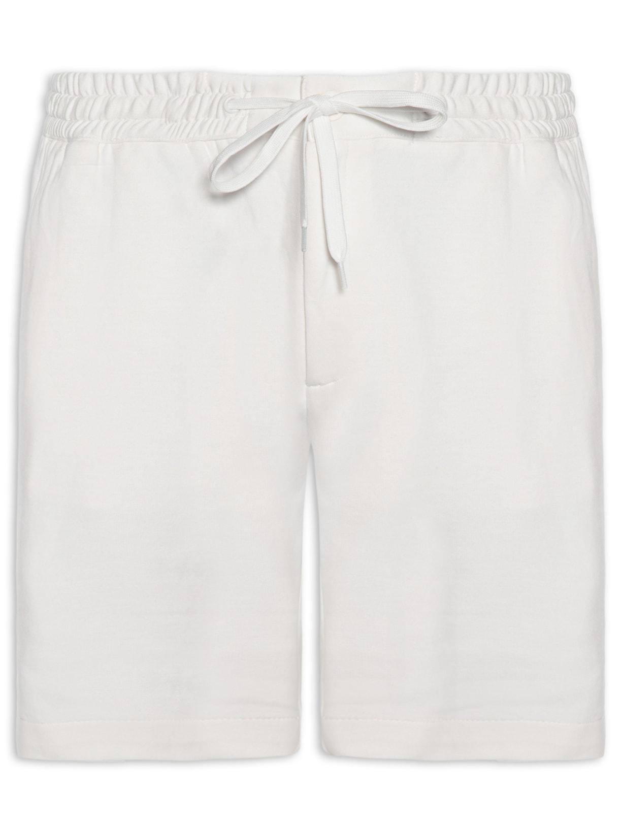 Bermuda Masculina Em Moletinho Branco '2 Essential