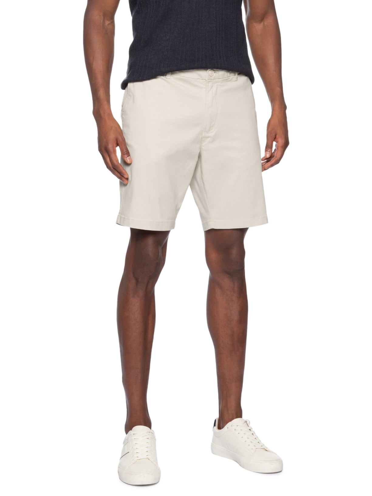 Bermuda Masculina em Sarja Bolsa Faca – Bege '2 Essential