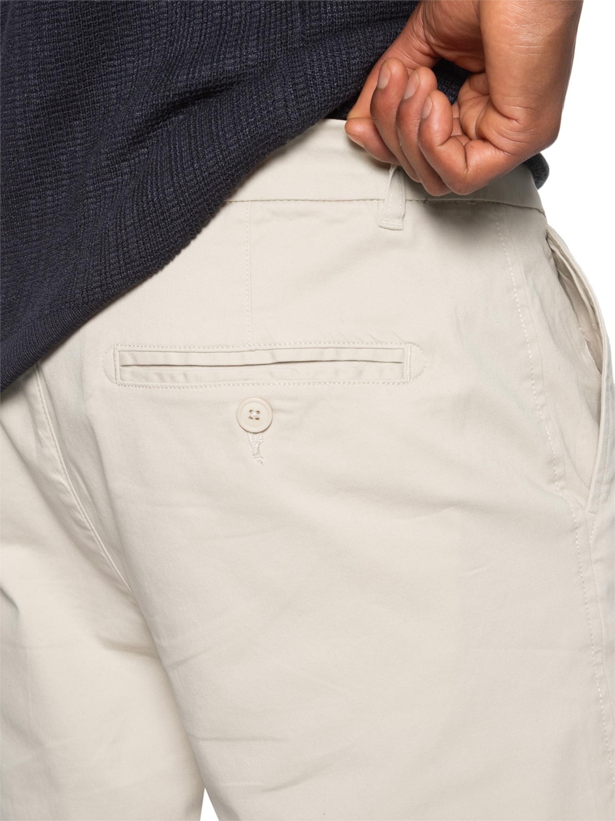 Bermuda Masculina em Sarja Bolsa Faca – Bege '2 Essential