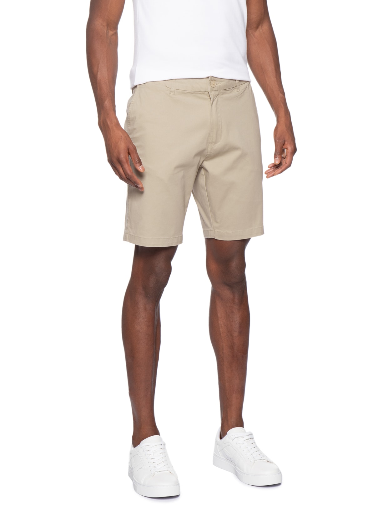 Bermuda Masculina em Sarja Bolsa Faca – Marrom '2 Essential