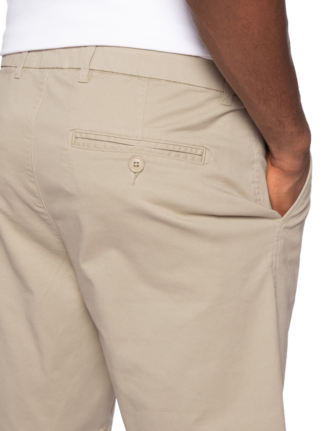 Bermuda Masculina em Sarja Bolsa Faca – Marrom '2 Essential