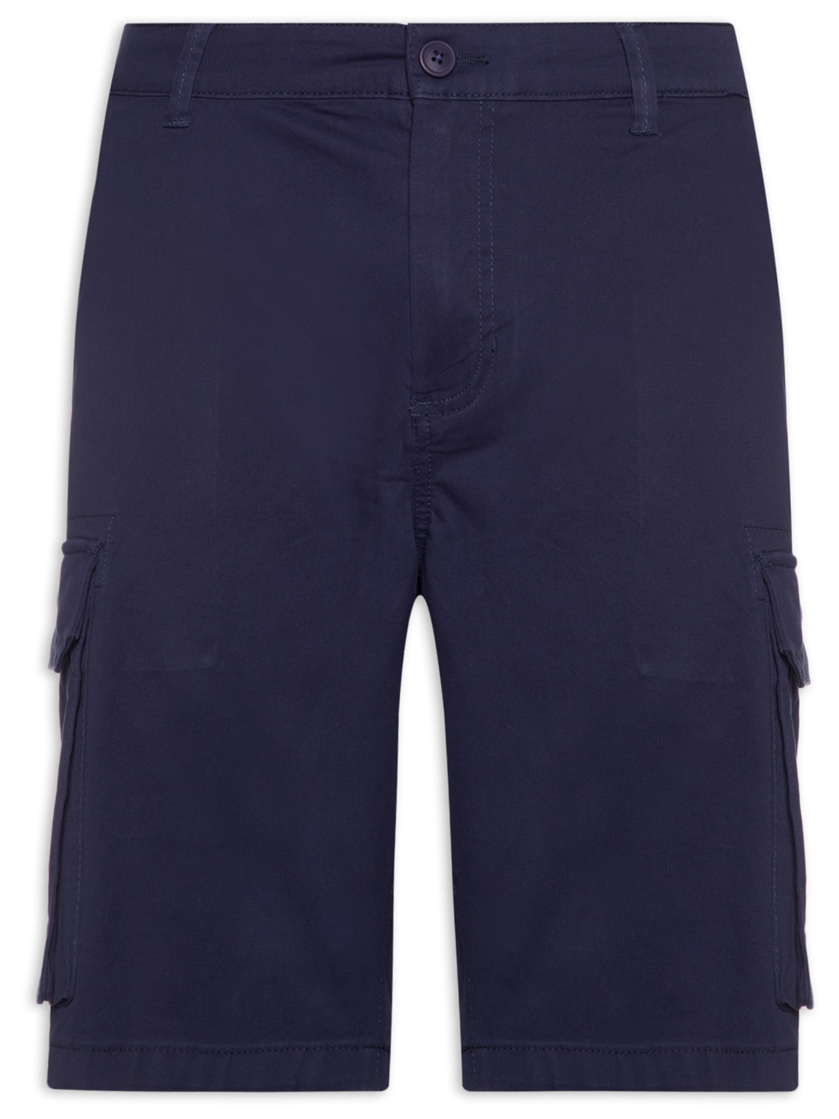 Bermuda Masculina Em Sarja Cargo - Azul