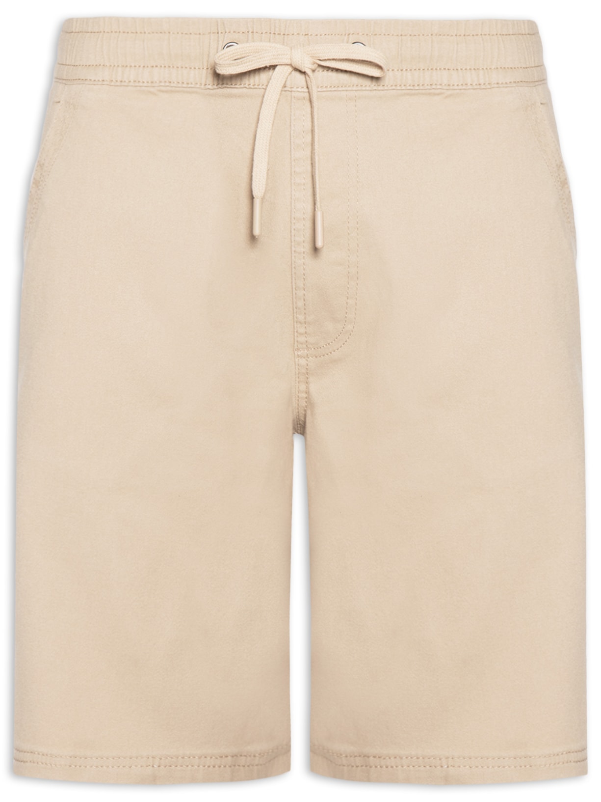 Bermuda Masculina Em Sarja Color Bege Basiq Men