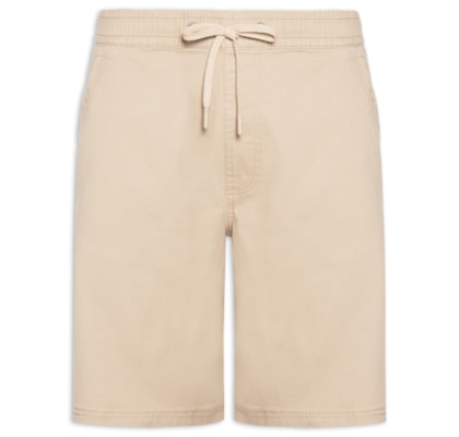 Bermuda Masculina Em Sarja Color - Bege