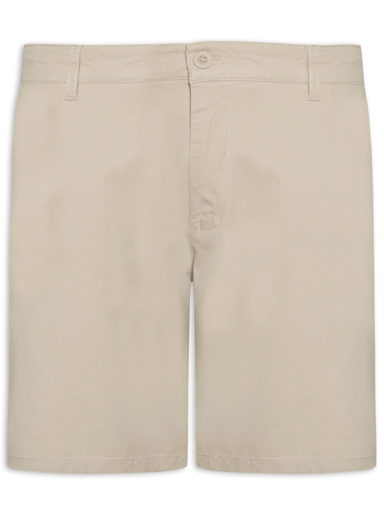 Bermuda Masculina Em Sarja Color Bege Basiq Men