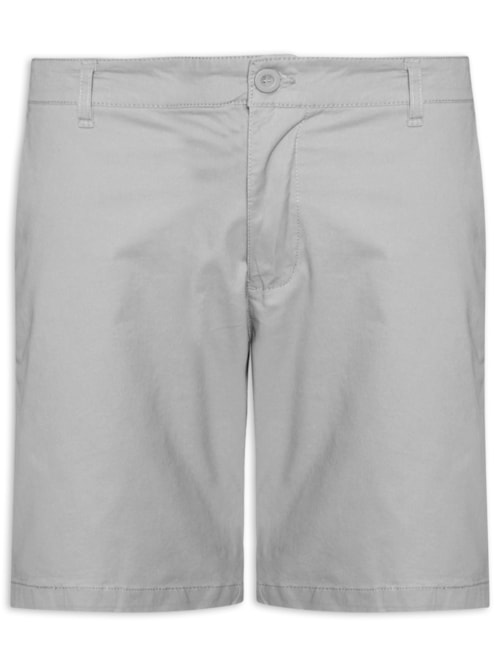 Bermuda Masculina Em Sarja Color - Cinza