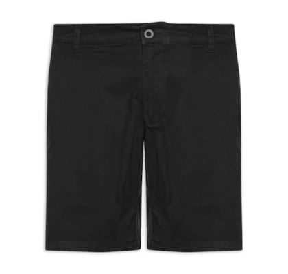 Bermuda Masculina Em Sarja Color - Preto