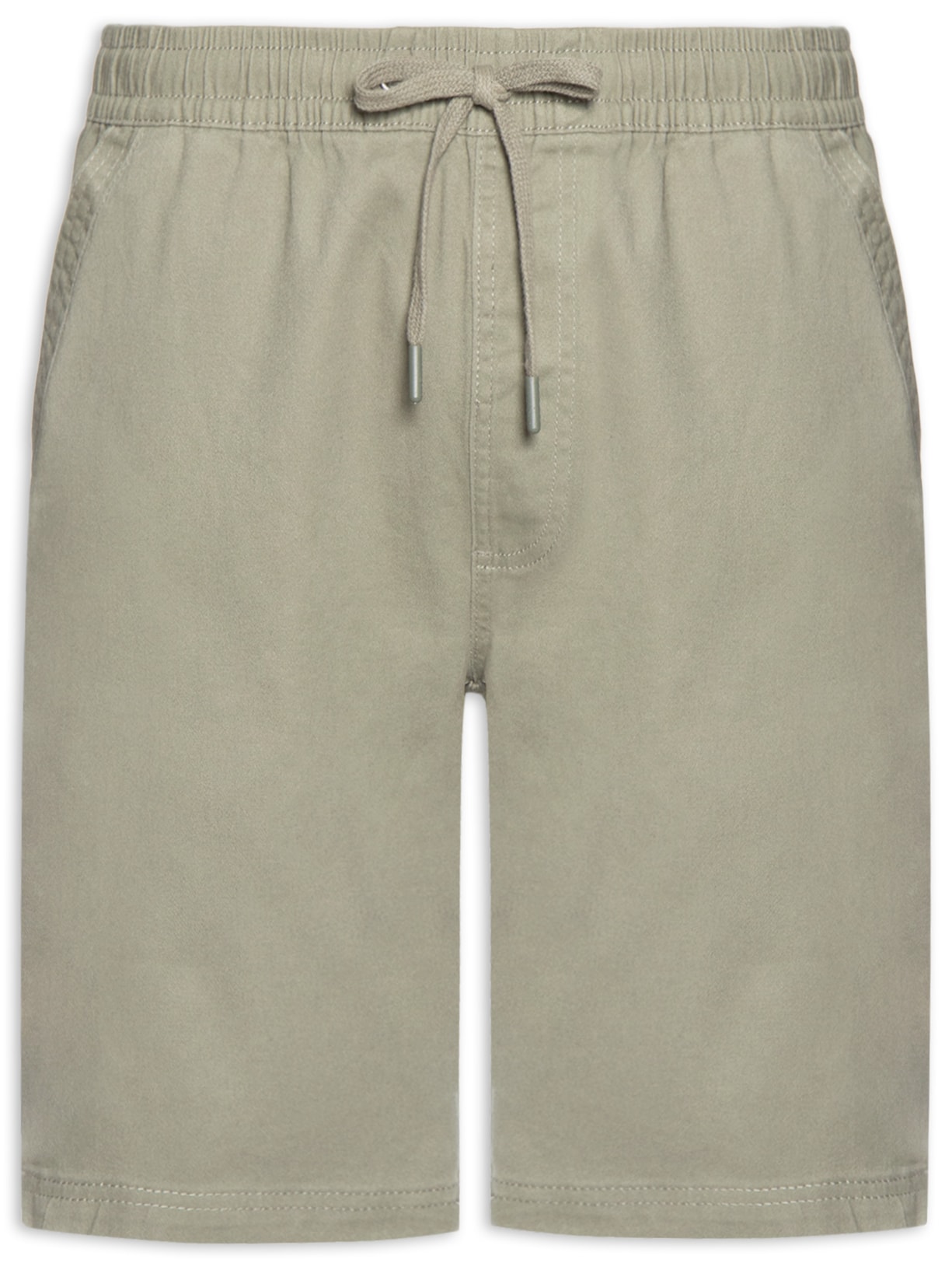 Bermuda Masculina Em Sarja Color Verde Basiq Men