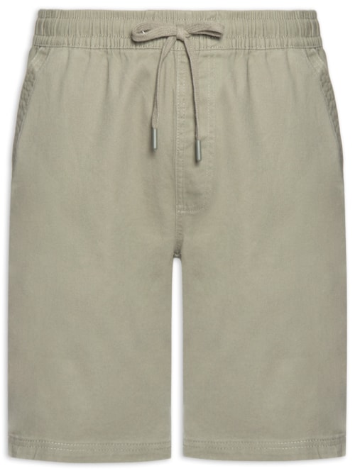 Bermuda Masculina Em Sarja Color - Verde