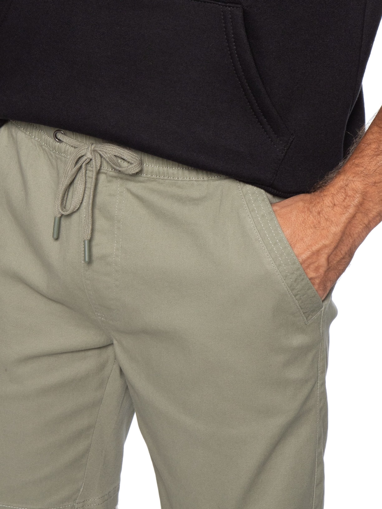 Bermuda Masculina Em Sarja Color Verde Basiq Men