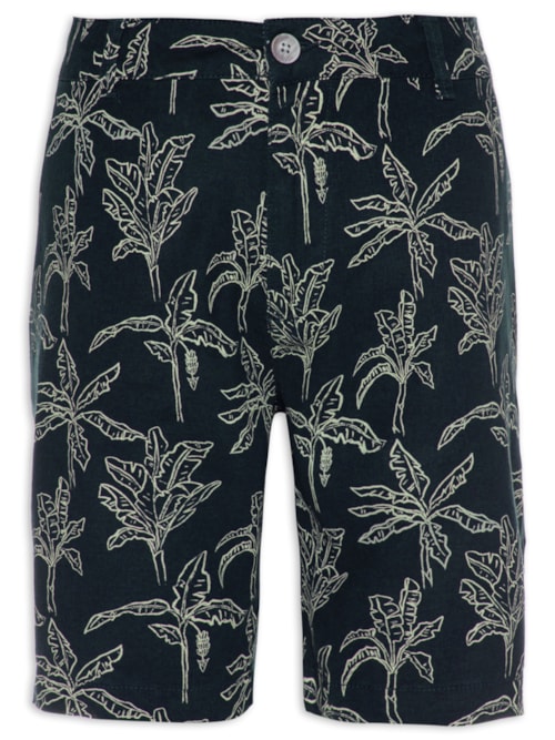 Bermuda Masculina Estampada - Azul