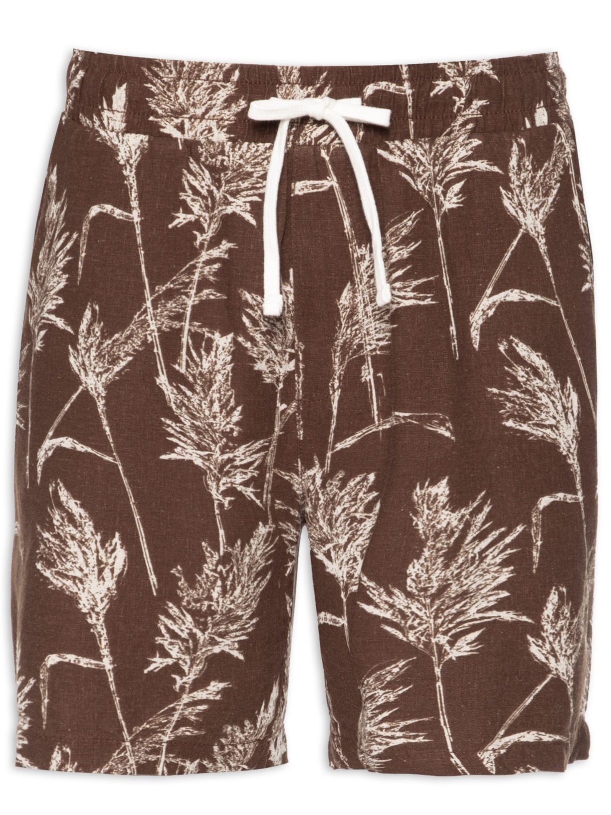 Bermuda Masculina Estampada - Marrom