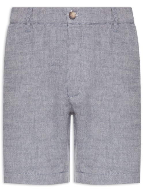 Bermuda Masculina Fit Lisa Mescla - Cinza