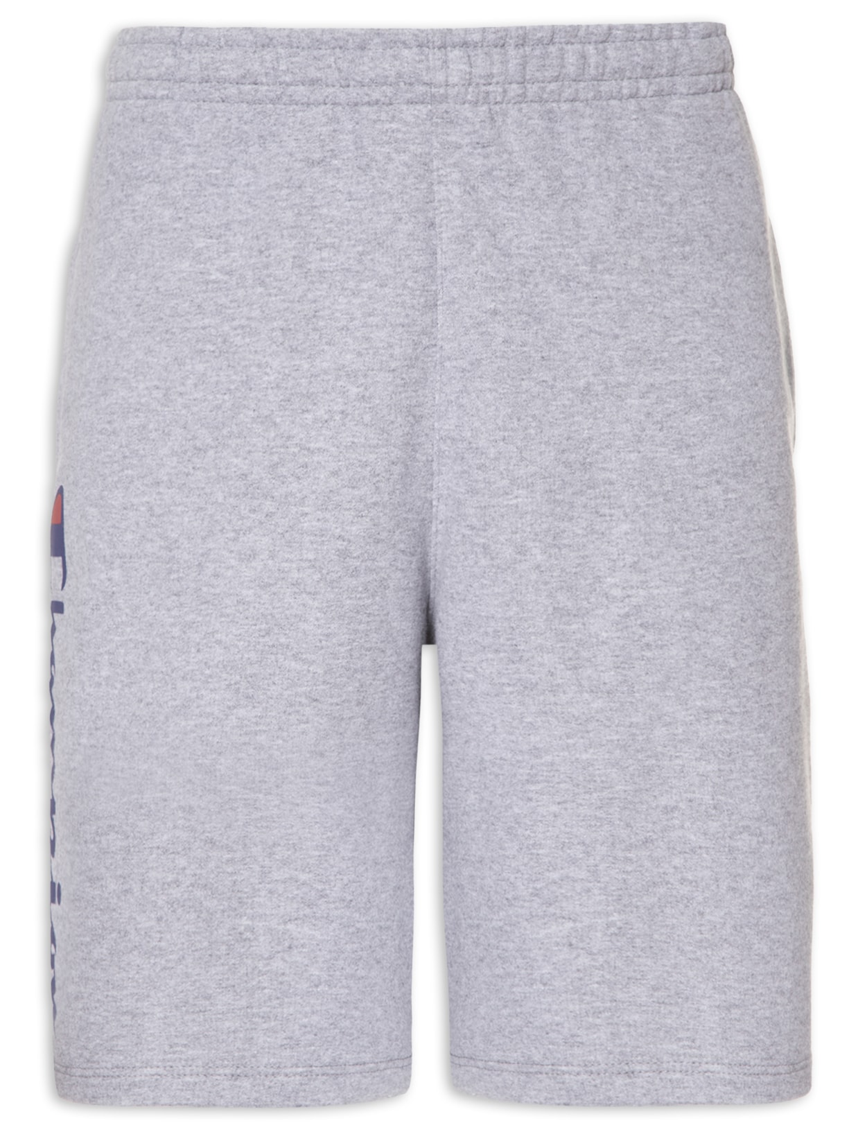 Bermuda Masculina Fleece Script Vertical Ink - Cinza