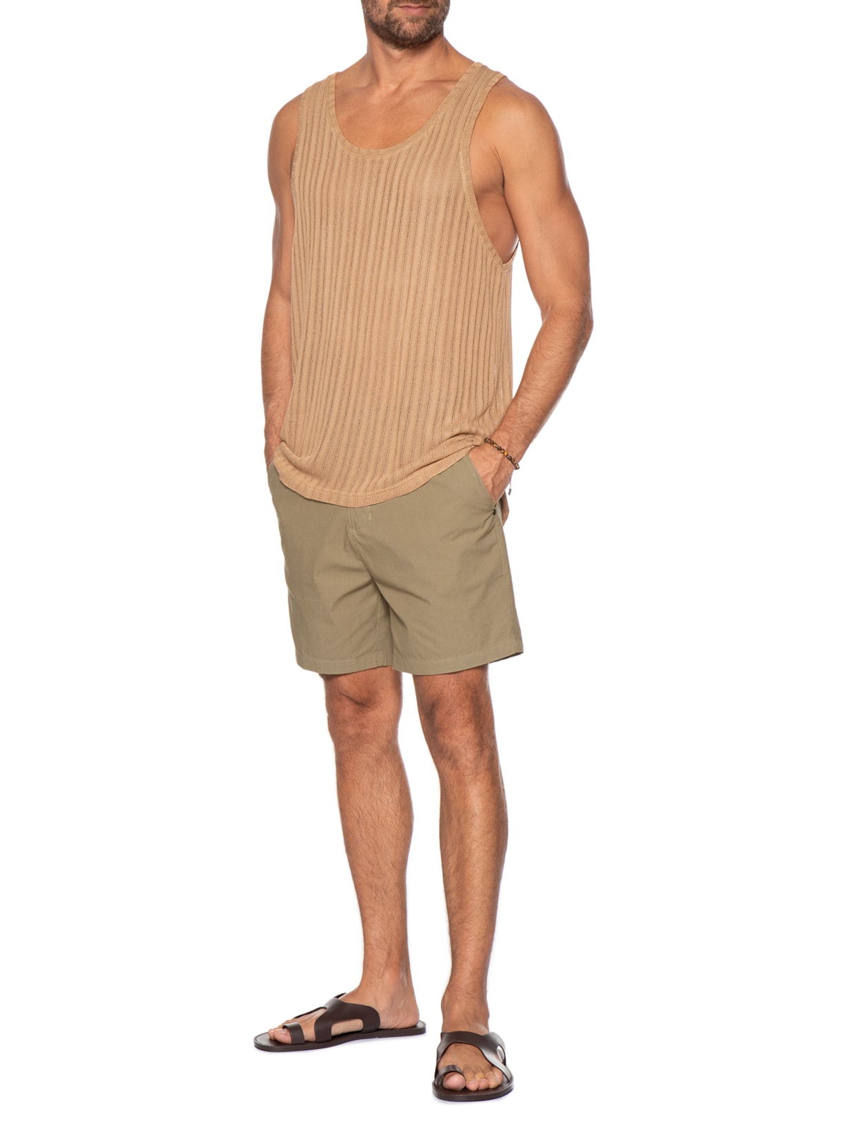 Bermuda Masculina Flow Cotton Bege Osklen