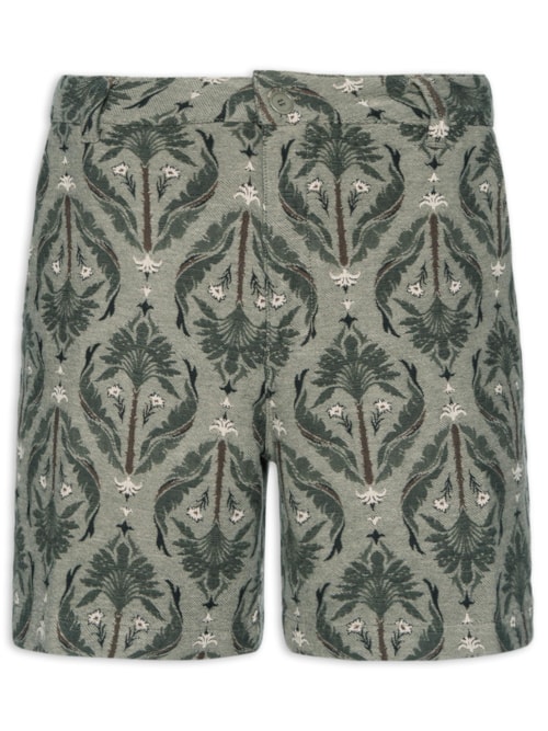 Bermuda Masculina Flow Jacquard Imperial - Verde