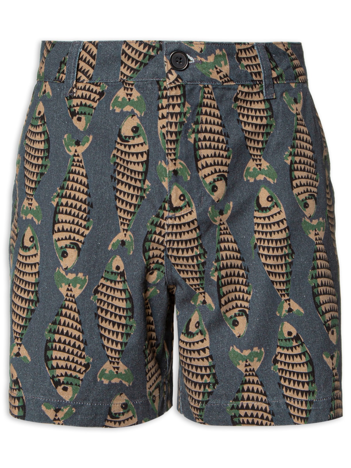 Bermuda Masculina Flow Peixe Naif - Azul