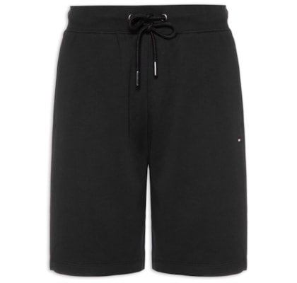 Bermuda Masculina Global Stripe em Moletom – Preto