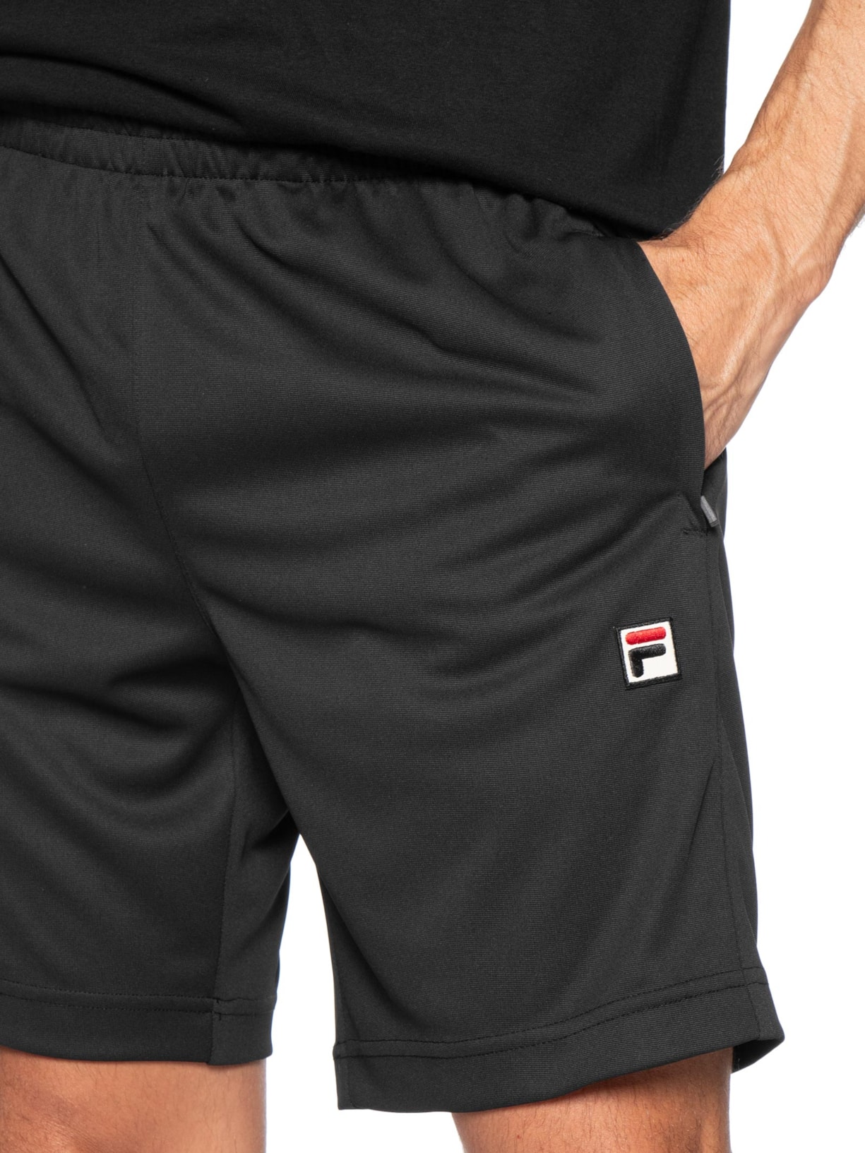Bermuda Masculina Heritage Letter Preto Fila