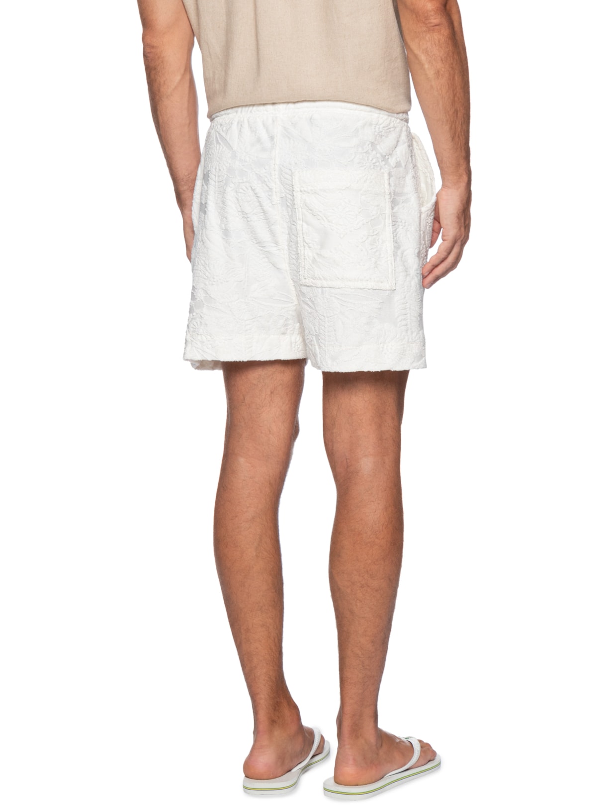 Bermuda Masculina Jacquard Daisy Branco Osklen