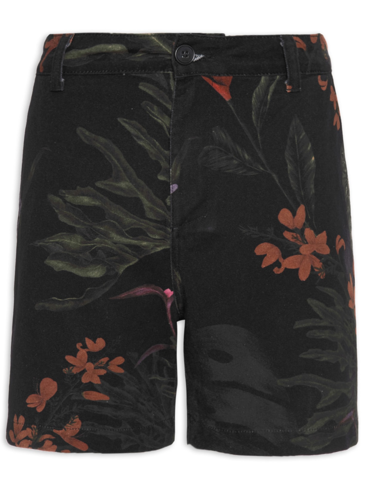 Bermuda Masculina Jardim Noturno Flow - Preto