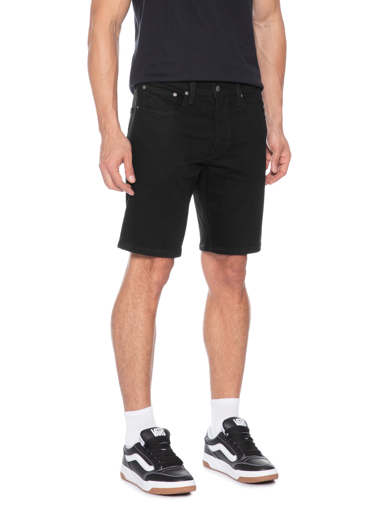 Bermuda Masculina Jeans 405 Standard Fit Preto Levi's