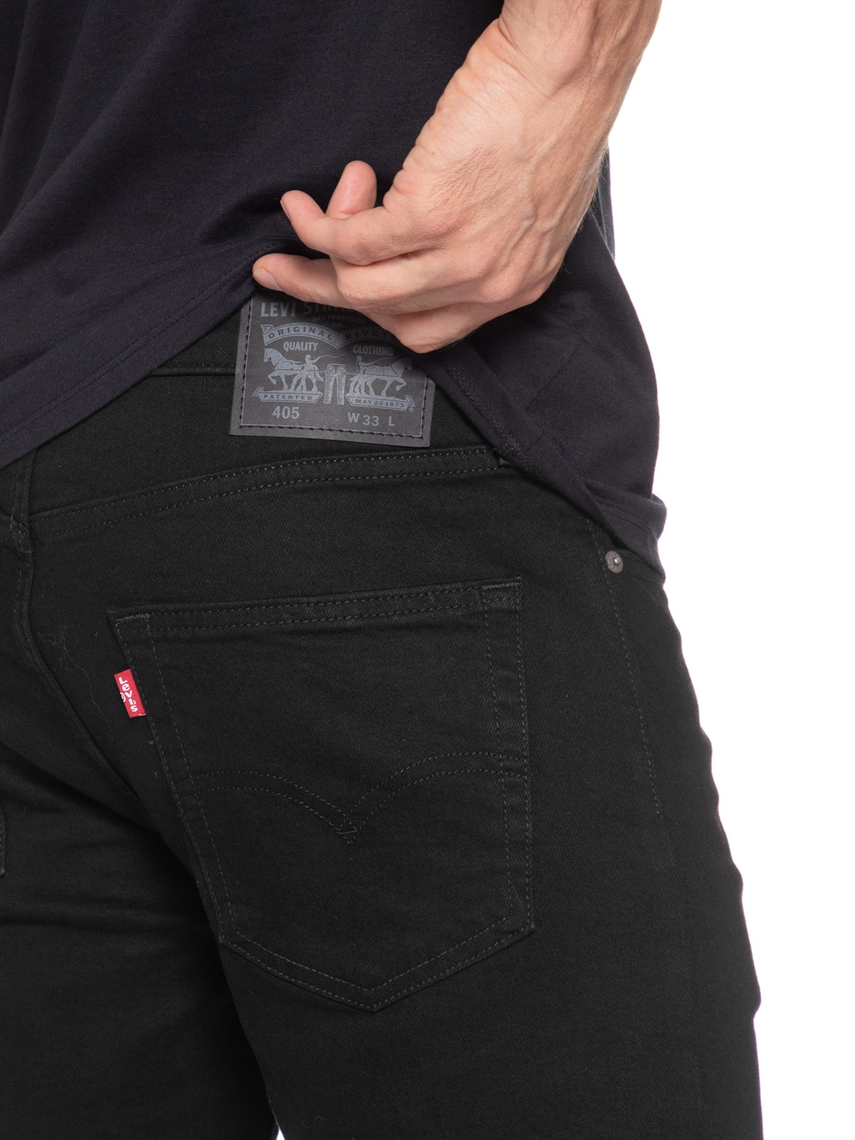 Bermuda Masculina Jeans 405™ Standard Fit – Preto Levi's