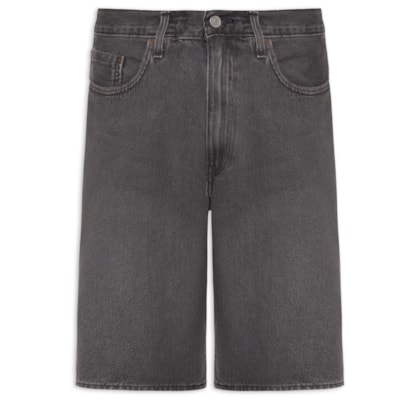 Bermuda Masculina Jeans 478 Baggy Cargo - Preto