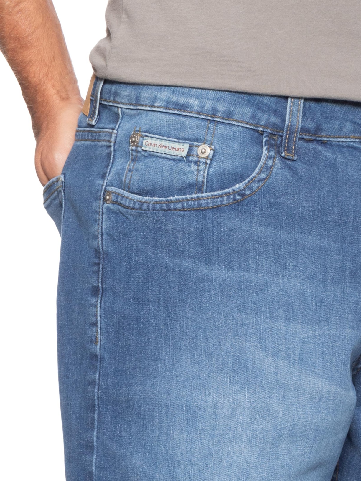 Bermuda Masculina Jeans 5 Pockets Azul Calvin Klein Jeans