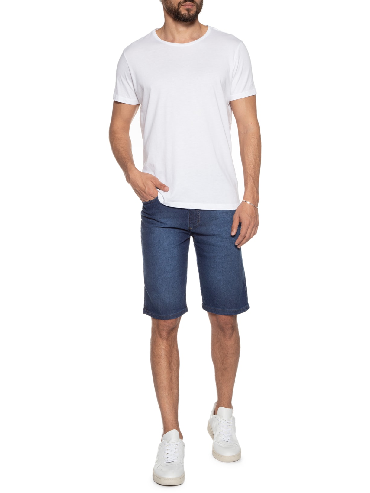 Bermuda Masculina Jeans Azul '2 Essential