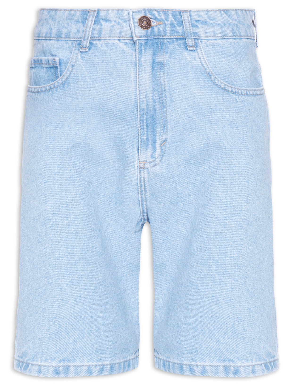 Bermuda Masculina Jeans Básica Reta - Azul